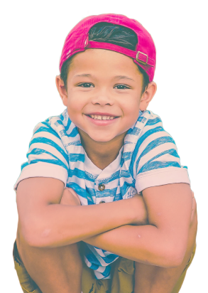 An image of a smiling child looking at the camera